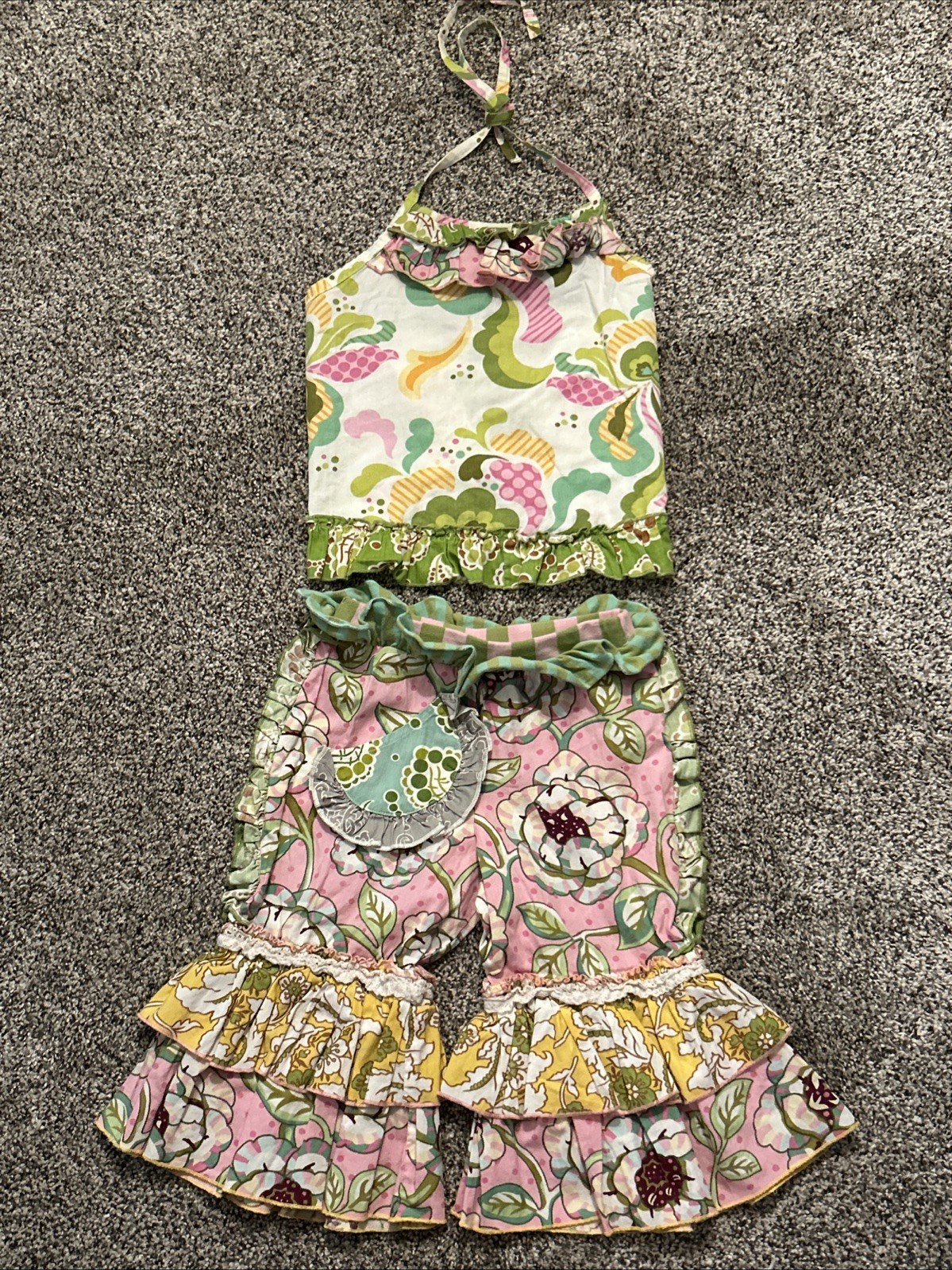 Mustard Pie 3T/4T Halter Top & Capri Pant Set/Outfit 3T/4T