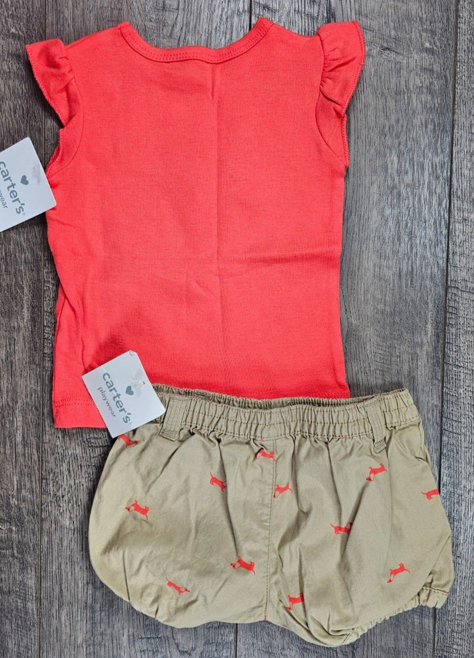 Baby Girl Clothes New Vintage Carter’s 6 Month 2pc Puppy Dog Outfit