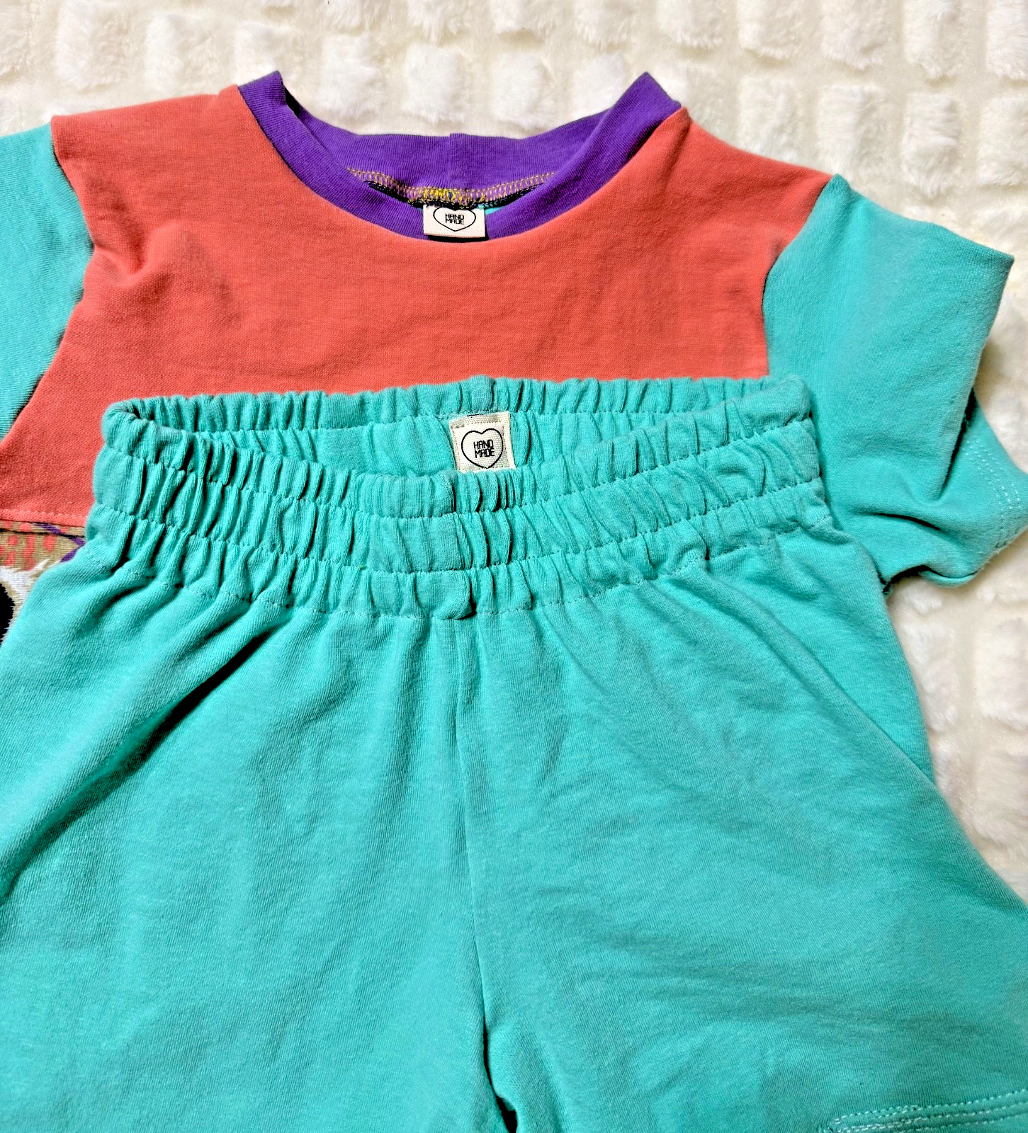 2T 2pc Shorts Set Tee & Shorts Elastic Waist Jersey