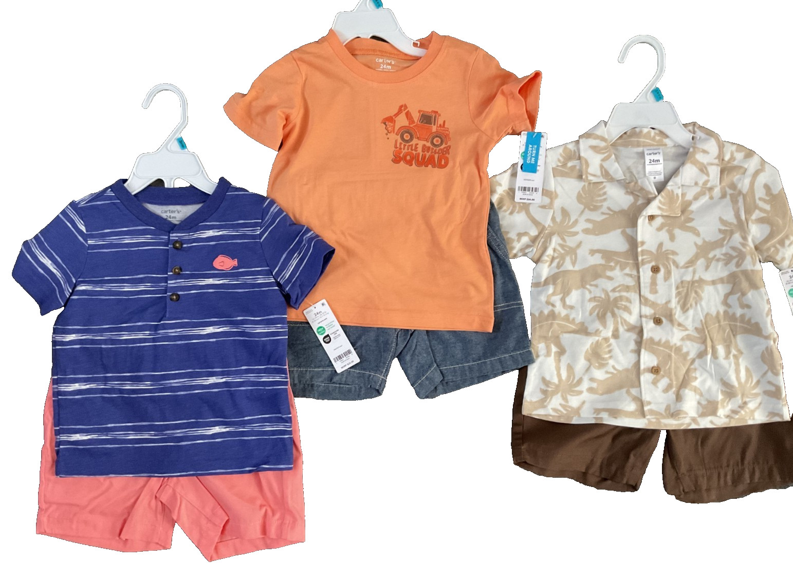 Carter’s Baby Boy’s Shorts Outfits, Set of 3, 24 Months