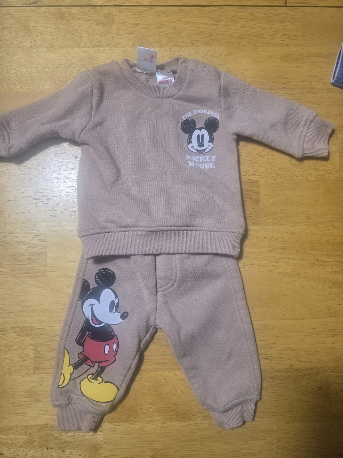 Disney Baby Mickey Mouse & Pluto 2 Piece Sweat Suit Size 0-3 Months