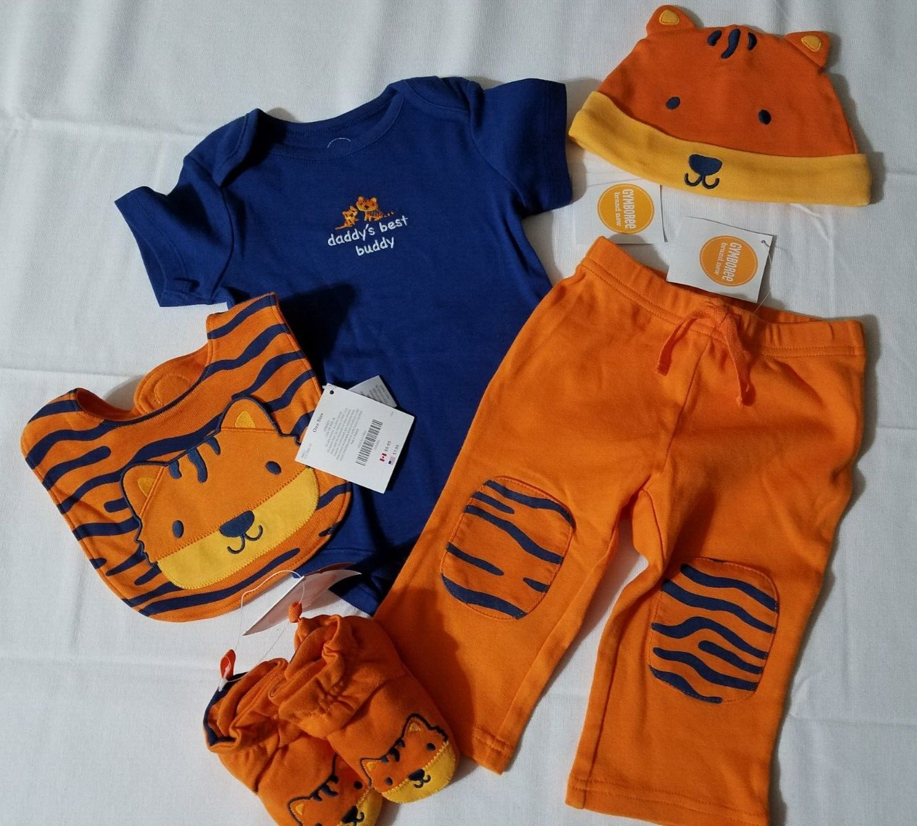 Gymboree 6-12 Month Little Roar Pants Bodysuit Hat Bib 6-9 Shoes Outfit NWT