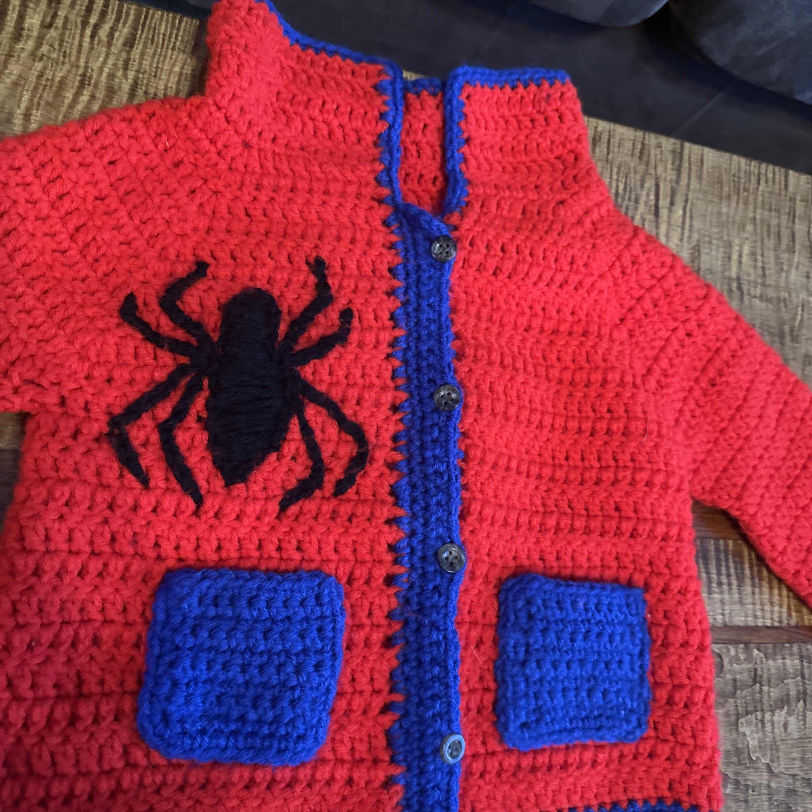 Hand Made Boys 2T Crocheted Amazing Spider-Man Child’s Outfit w/Slippers L@@K