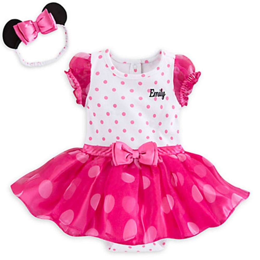 New Minnie Mouse Pink Costume Bodysuit Dress Set for Baby – Sz 12-18 Mos