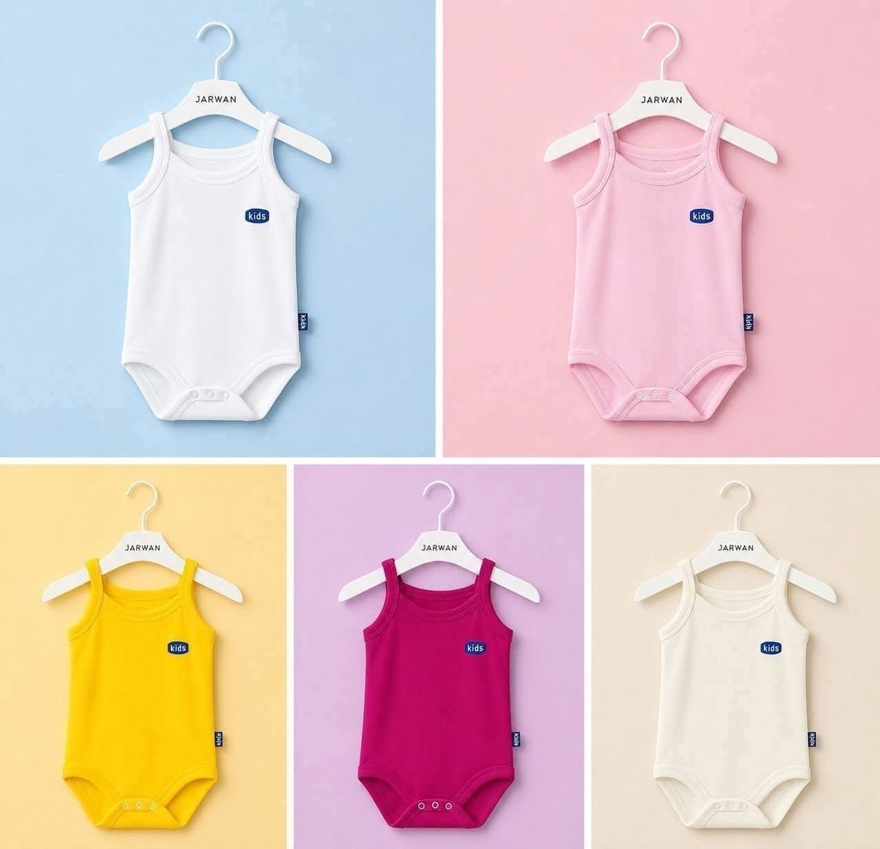 Baby Bodysuit Set Pack Cotton Sleeveless Infant Babysuit Blank Ribbed Romper Lot