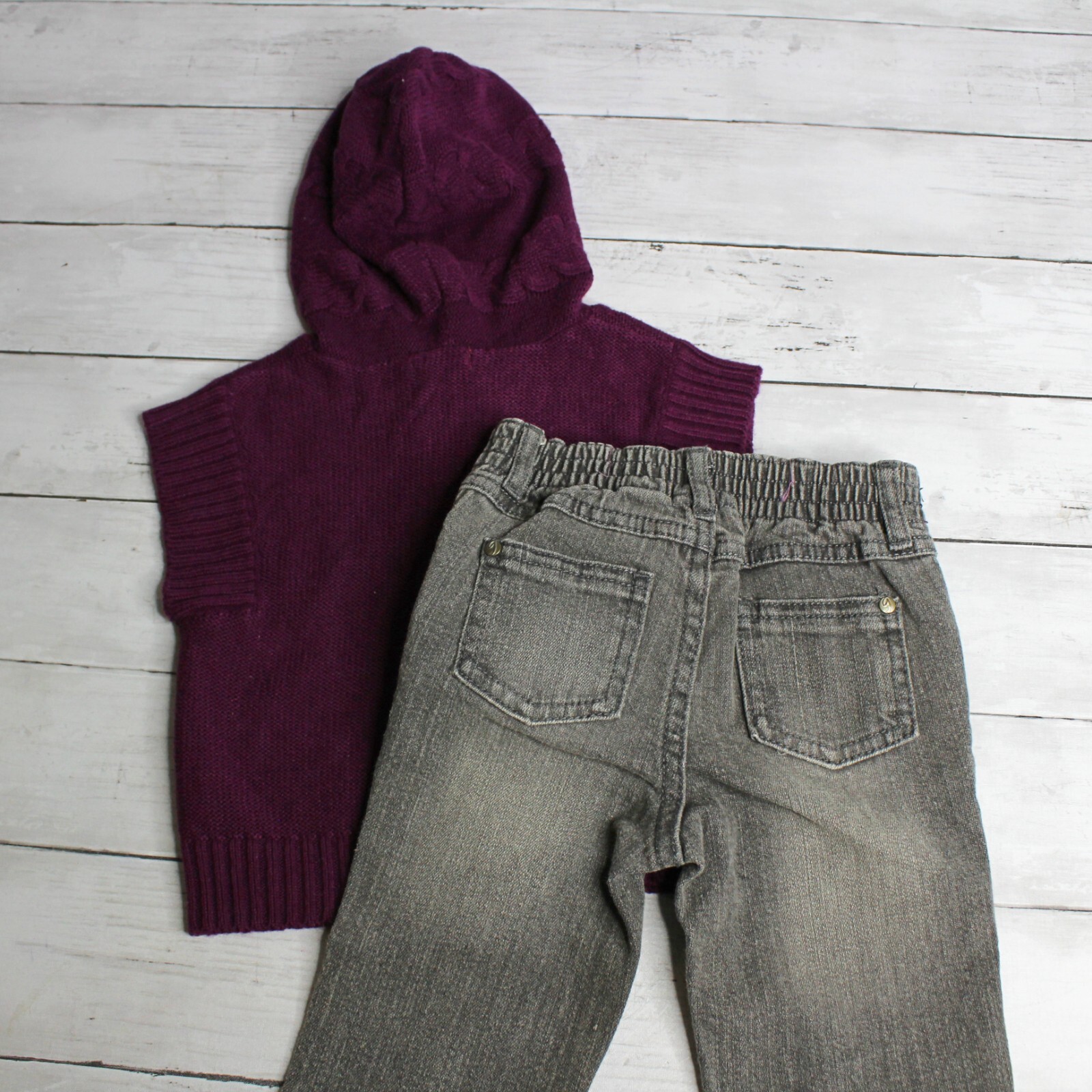 Greendog Baby Girl’s Jeans Sweater Top Size 18 Months Vintage Lot