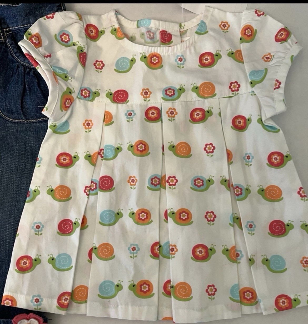 NWT Infant 12-18 mo Gymboree GROWING FLOWERS vintage ‘12 Denim Jeans & SWING TOP