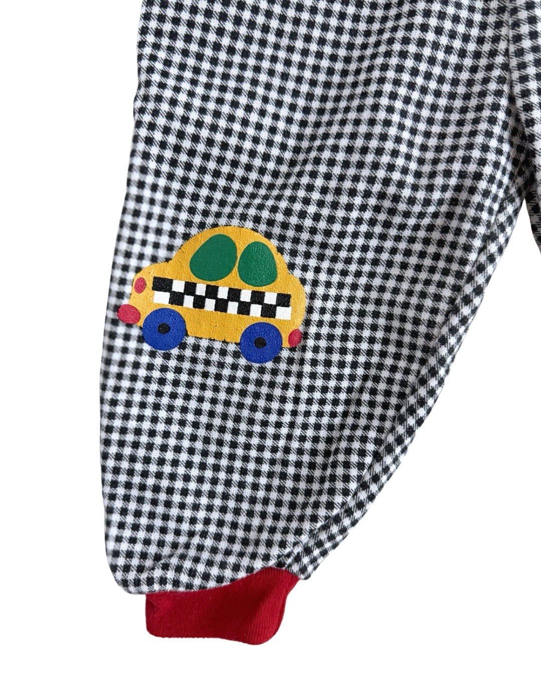 Vintage 90s Newborn Kidgets 2pc Outfit Zoom Hoodie Car Pants Colorblock