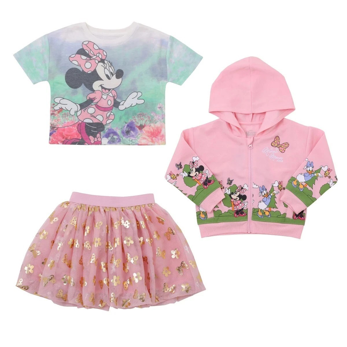 Toddler Girls’ Character Minnie Mouse 3-piece Jacket, Top & Tutu Set 4T