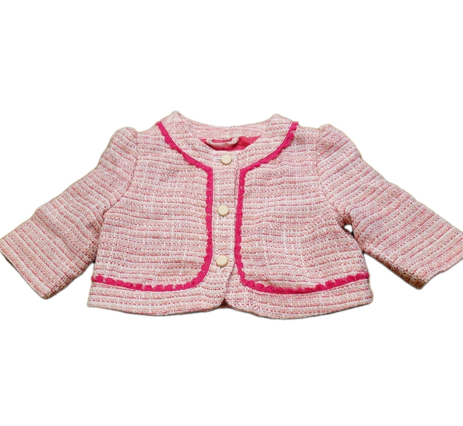 NEW Janie and Jack Baby Girl 18-24 Mths Blazer Pink Tweed