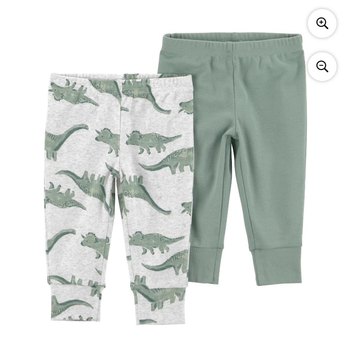 Baby Boys Preemie TWO Pack Pair Of Pants (Dinosaurs & Solid Green) New With Tags