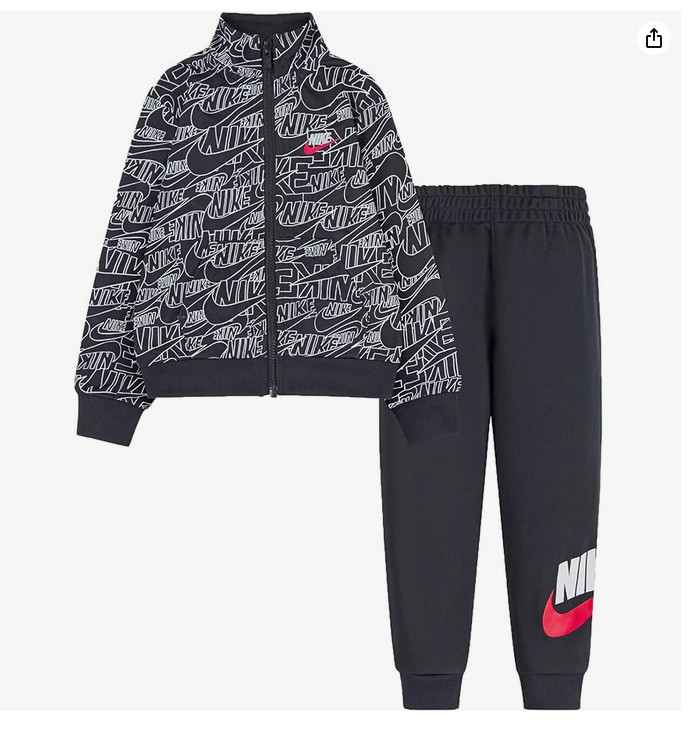 NIKE 2-pc Tracksuit Pants & Jacket set boys Size 2T 3T 4 5 6 7 Black Blue Red