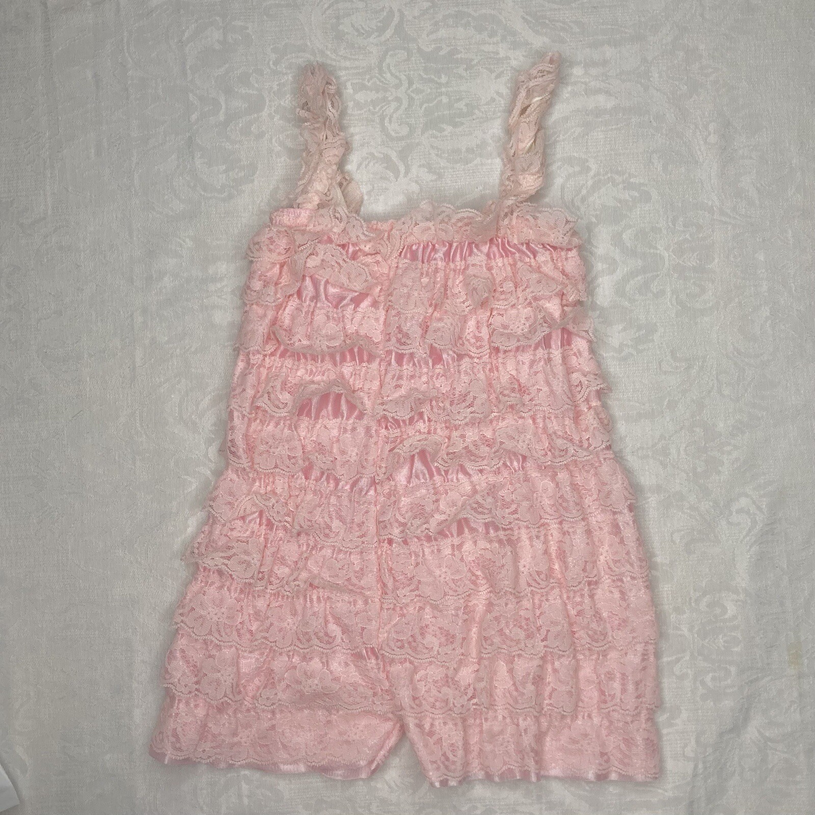 Adorabelle Jumper Pettiskirt Baby 12 to 18 months Pink Ruffle Headband Set