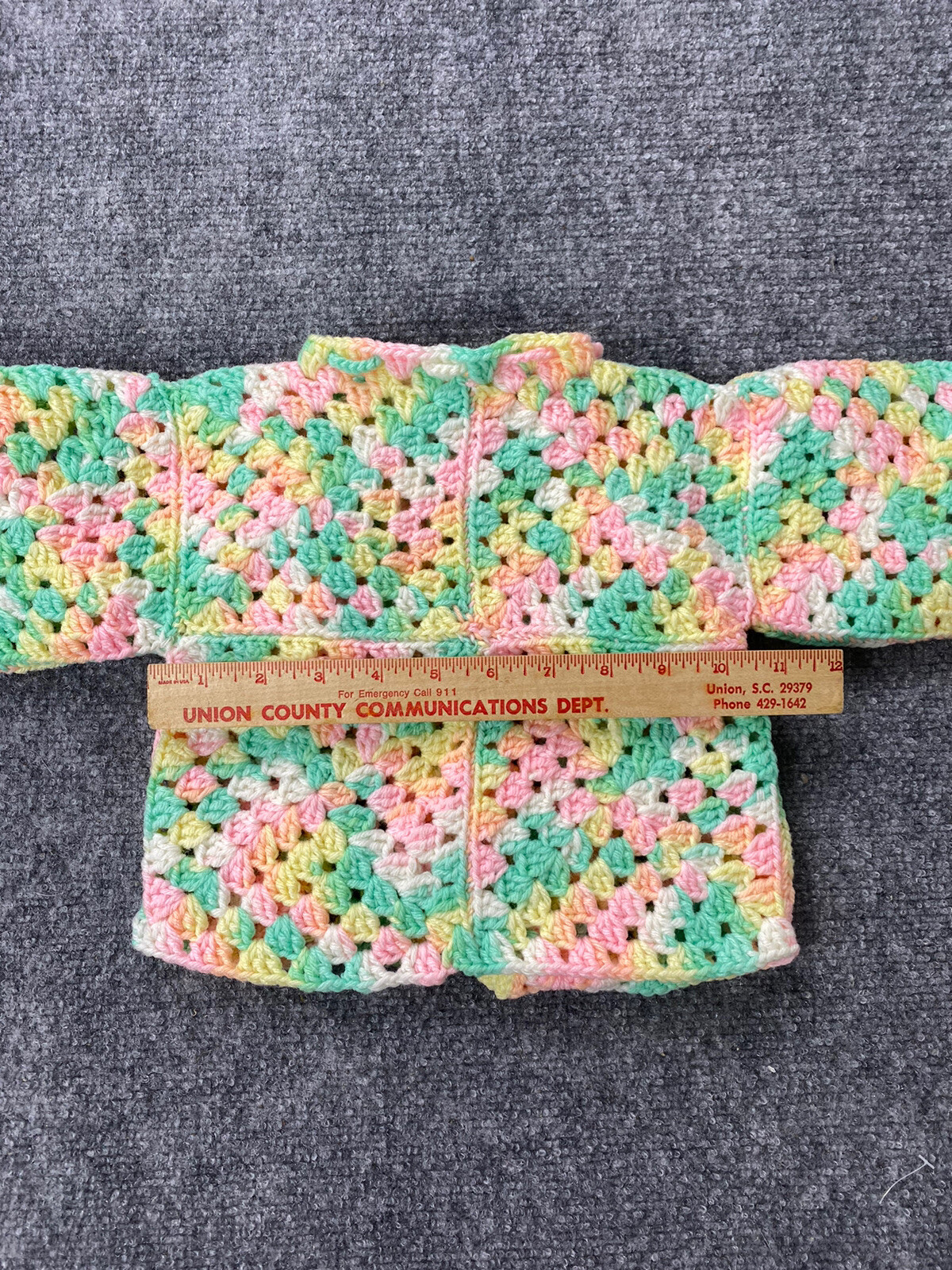 Handmade Crochet Baby Layette NB 5 Set Multicolor Pastel Boho Cottagecore Fairy
