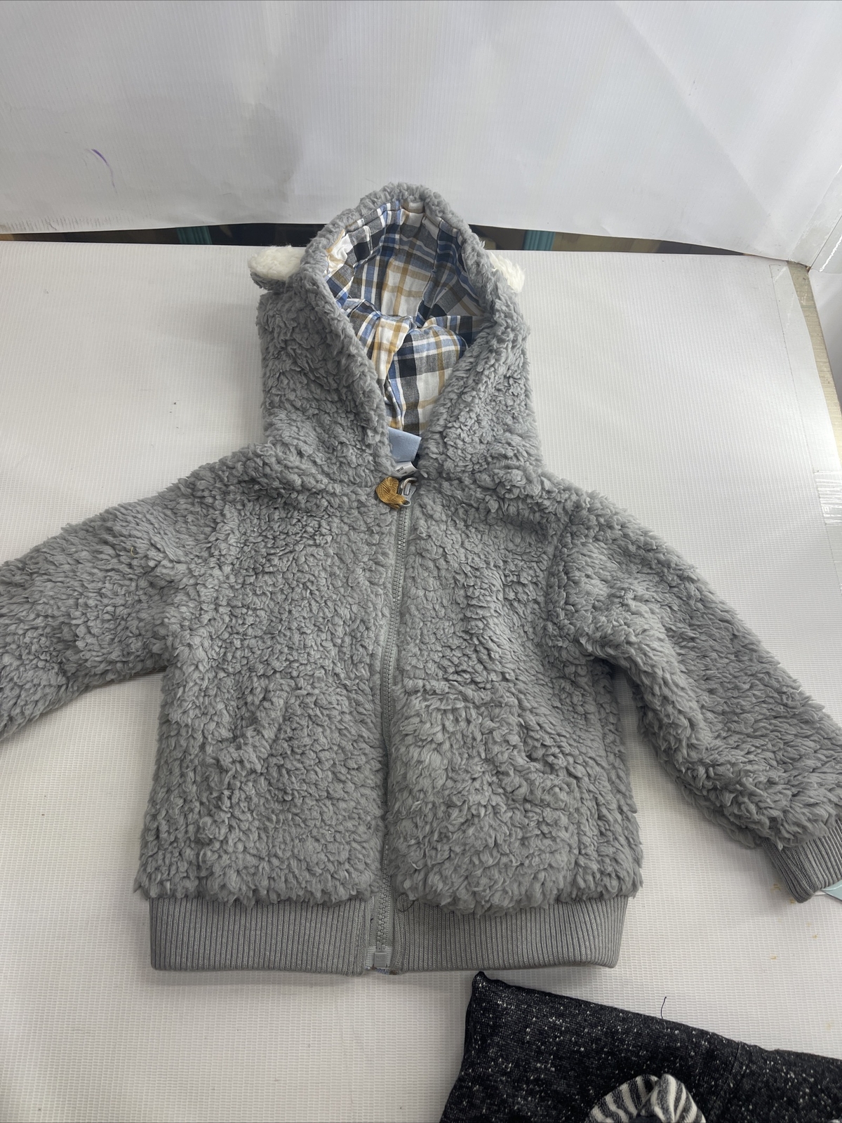 Boys LITTLE LAD Hooded Sherpa 3-PC Outfit Set! Size 18 Months Gray Super Cute:)!