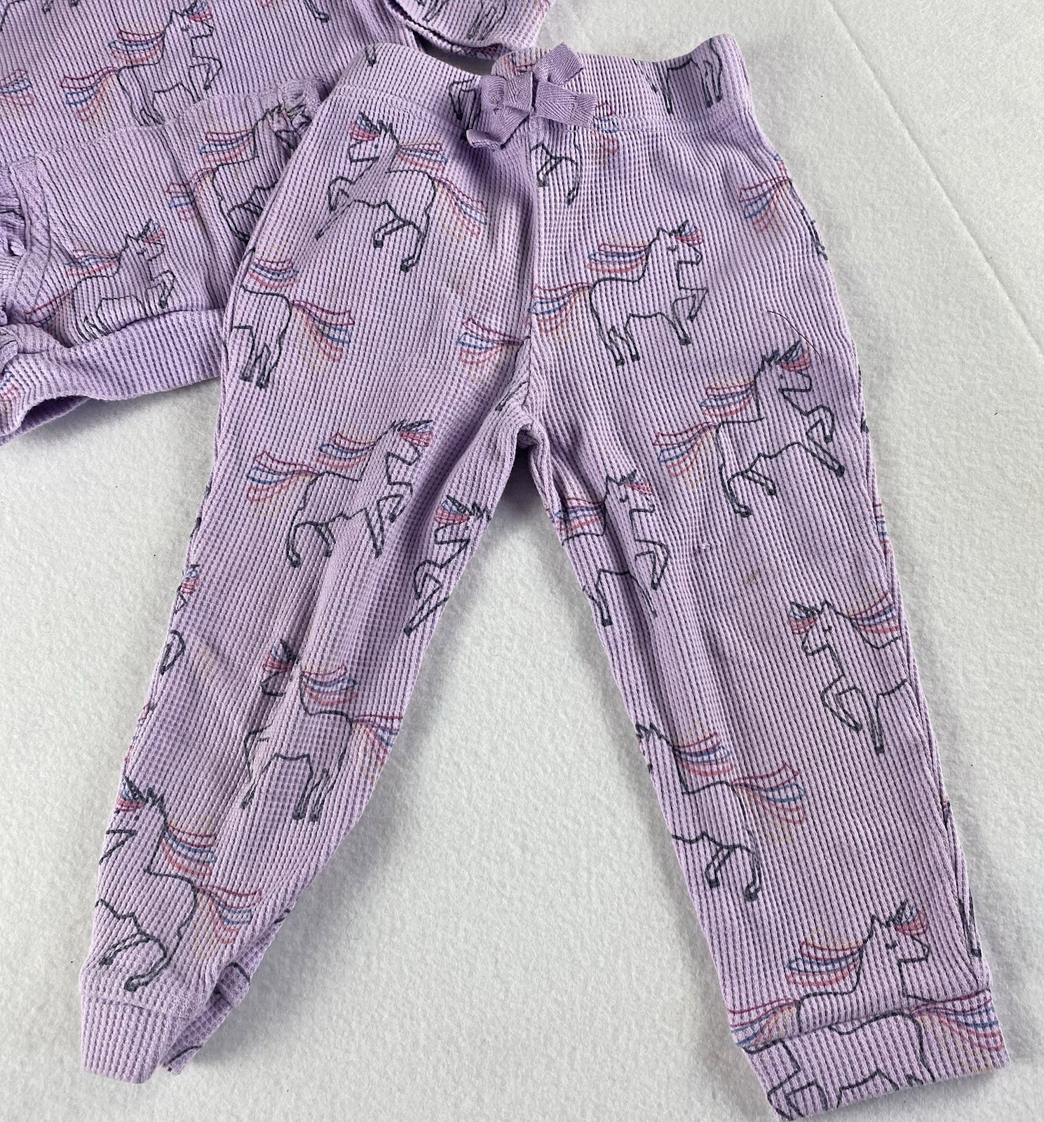 Garanimals 2 Piece Set Size 18 Months Purple Unicorn Long Sleeves Textured