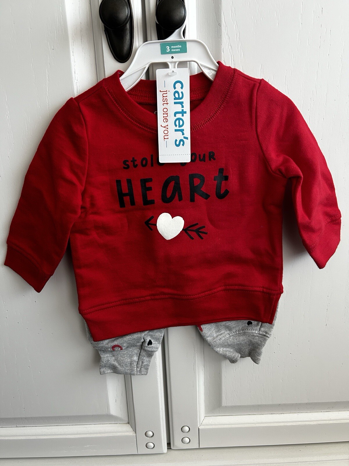 Carter’s Just One You Baby Valentine’s Day Shirt & Pant Set 3M “Stole Your Heart