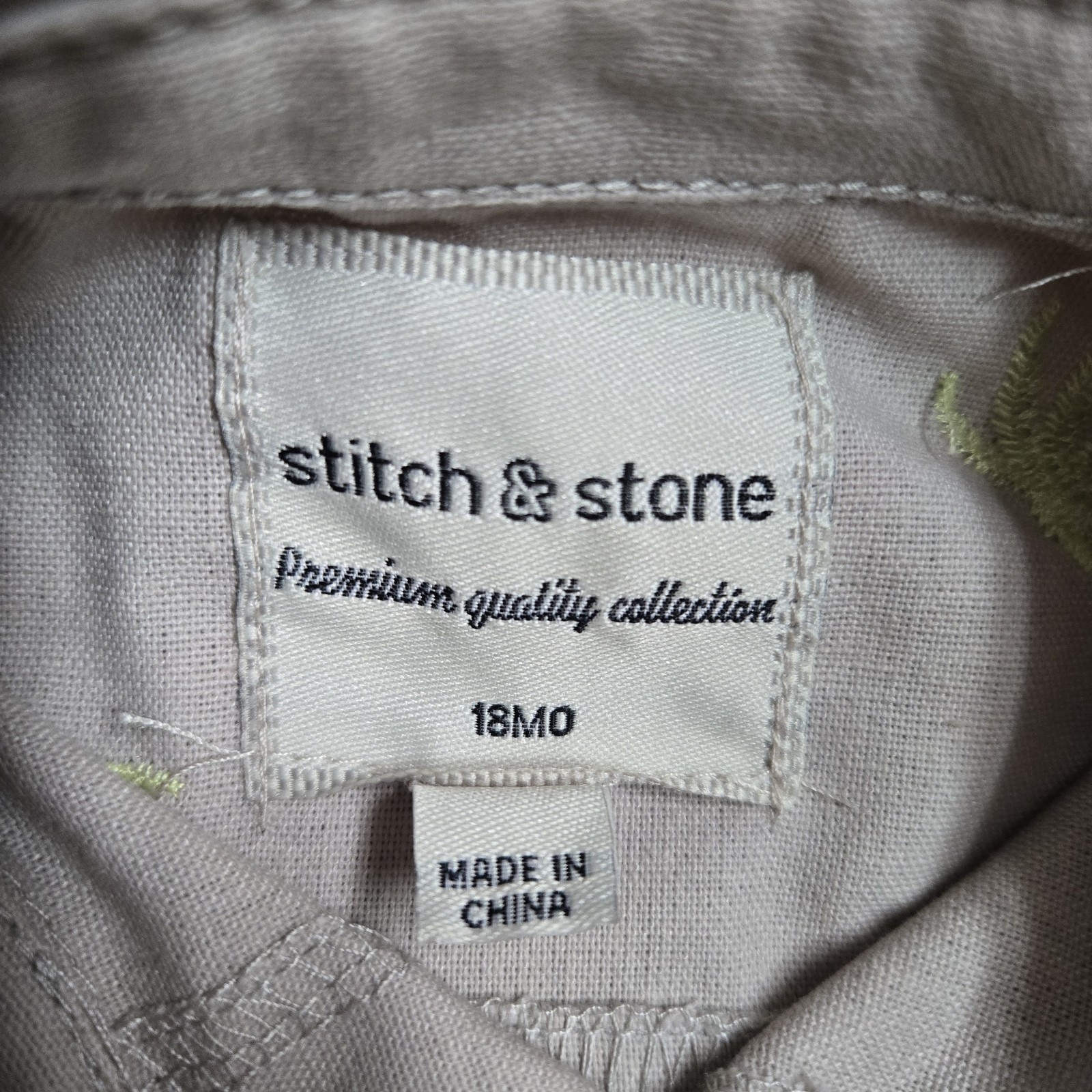 NWT Stitch & Stone 18M Palm Tree Linen Blend Shirt & Shorts Set Baby Summer