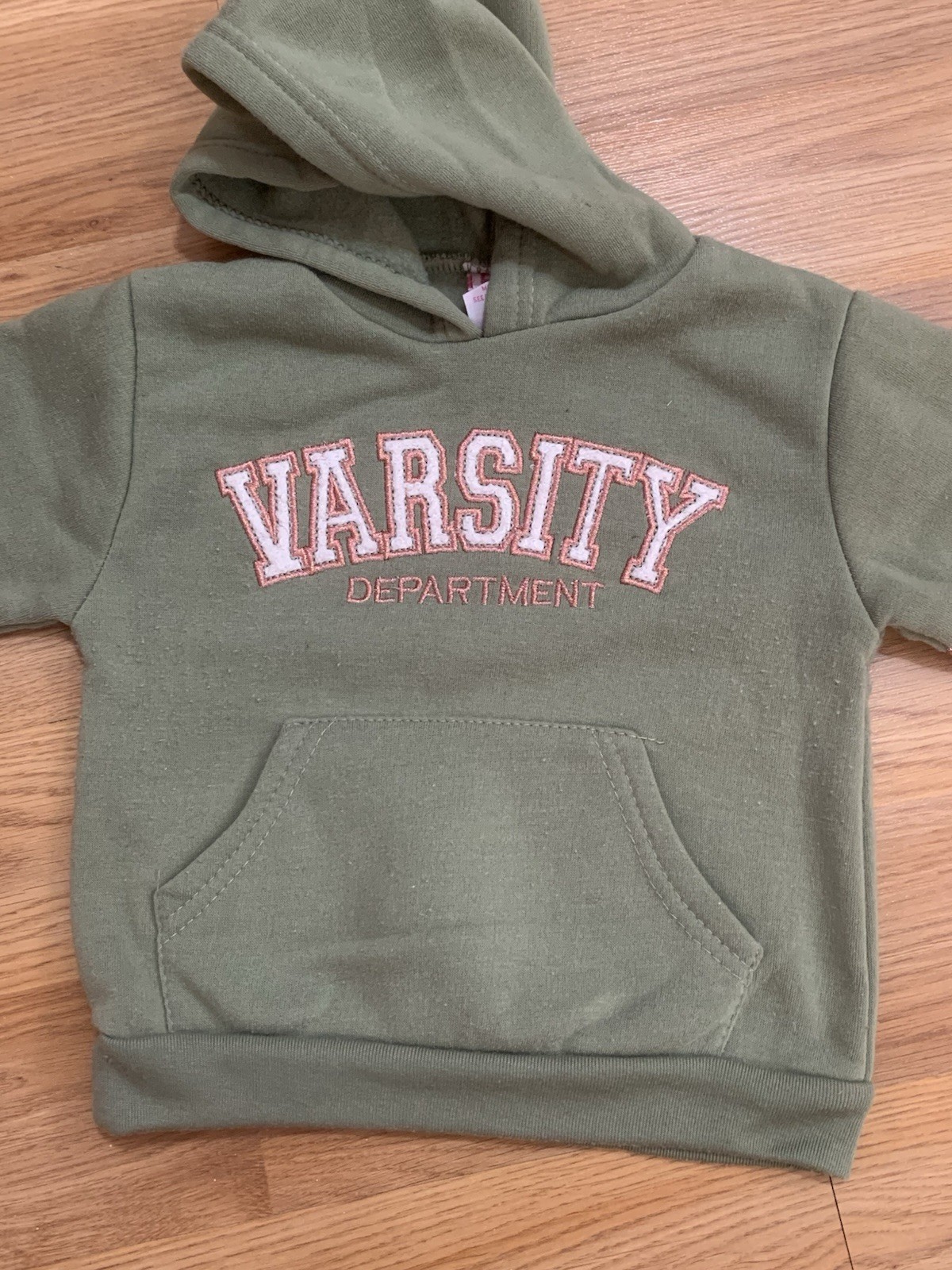 Girls’ 3T – Real Love Varsity Hoodie & Jogger Sweatpants (2pc Set) Green