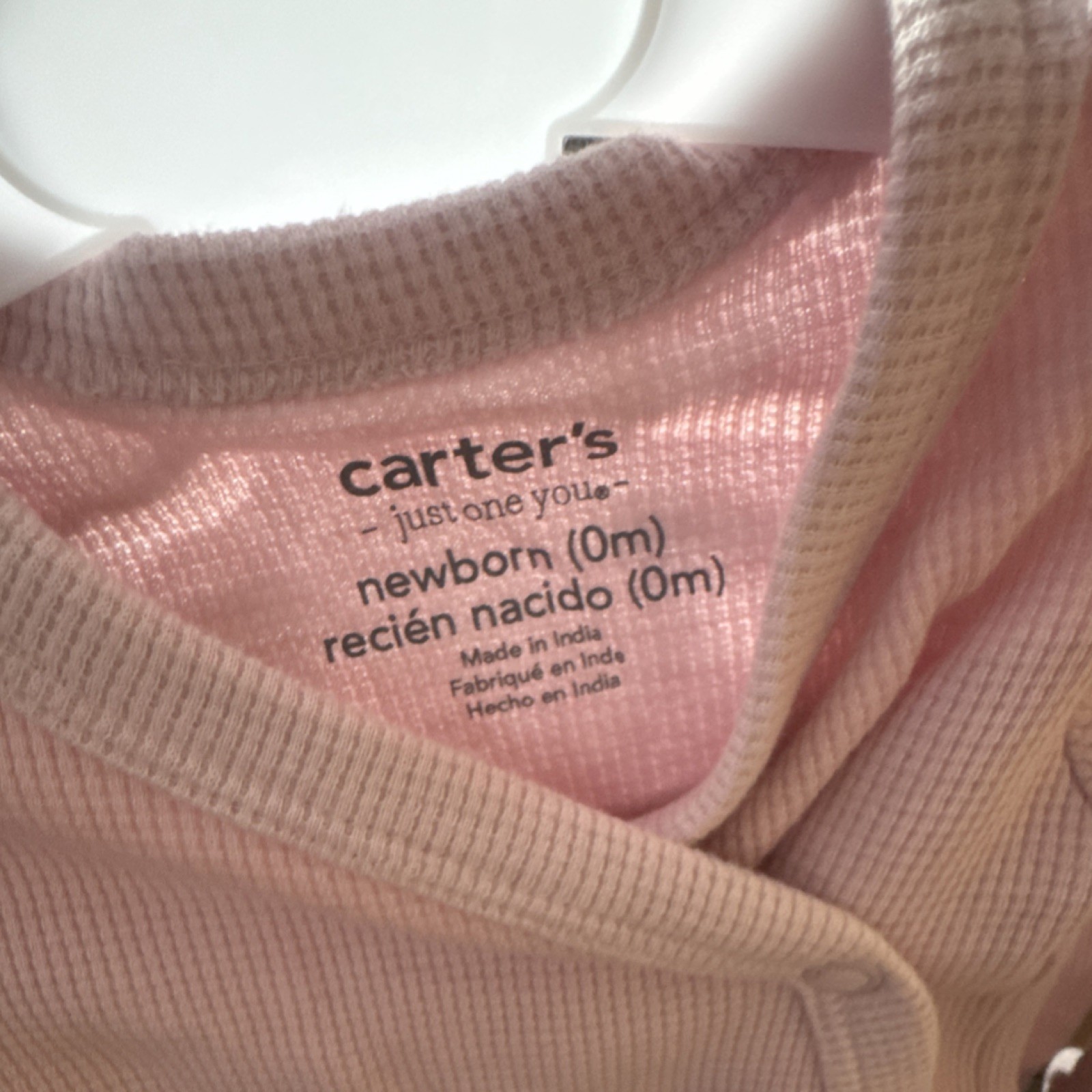 Carter’s Pink Bear Coverall & Pants Set Newborn (0m) Long Sleeve 2 Piece Outfit