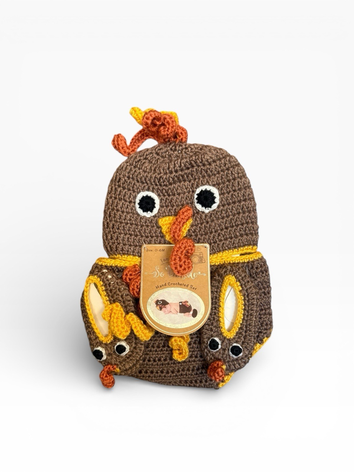 So Dorable Infant Baby 3 Piece Outfit Size 0-6M Turkey Crochet Newborn Photo