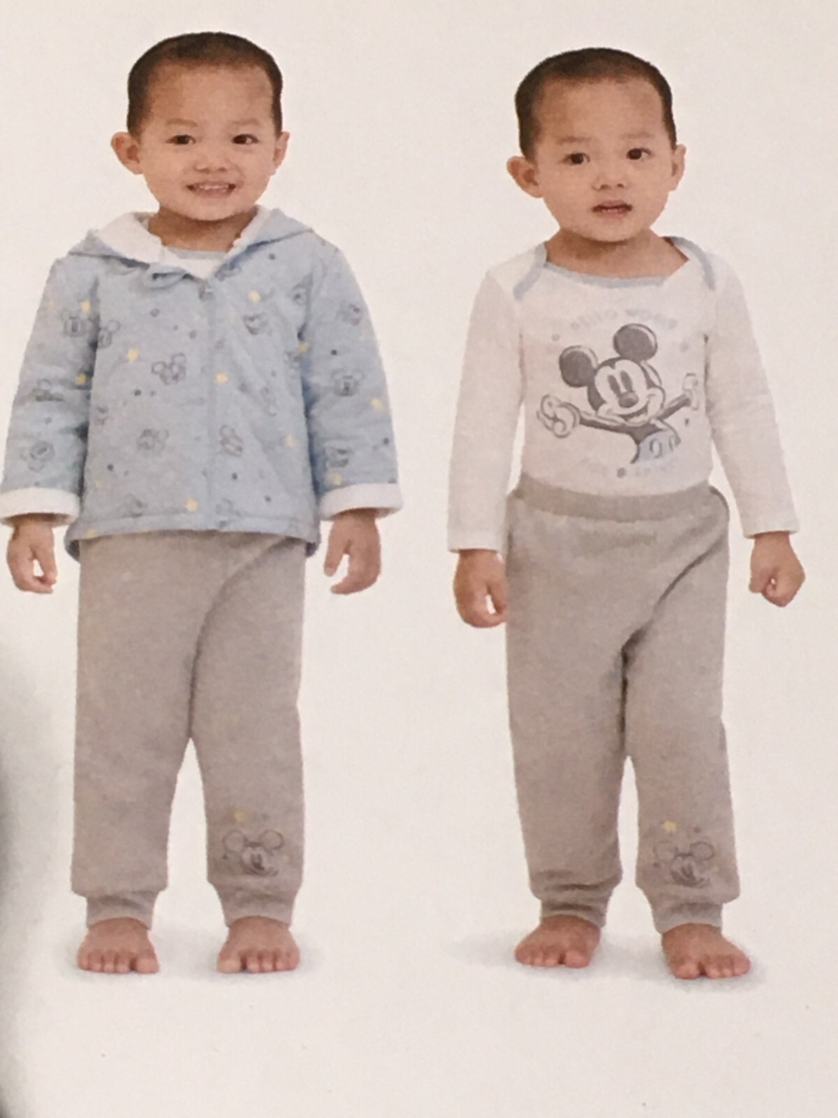 Disney Mickey Mouse 3 Piece Jacket Pants Set 6 Months – Blue Gray