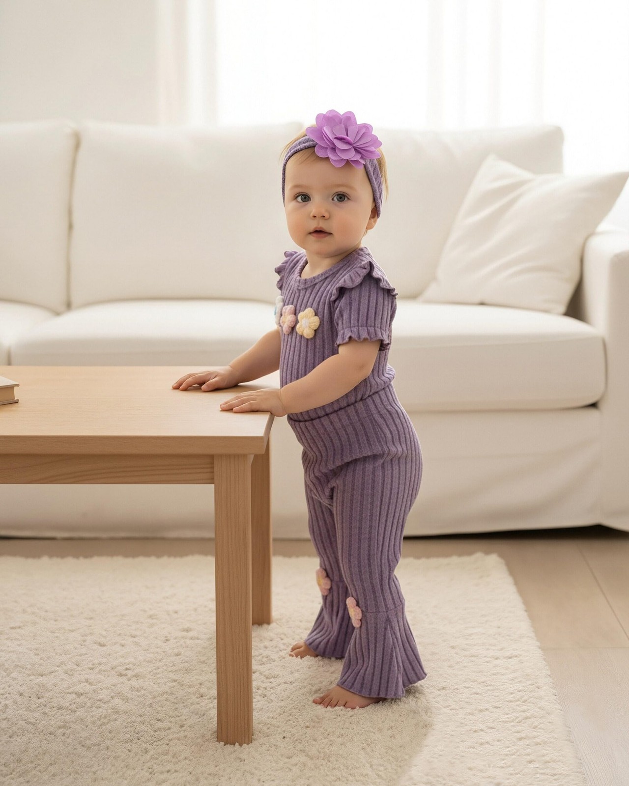 Vibebox Preemie Baby Girl Clothes Spring Summer Short Sleeve Preemie, Purple