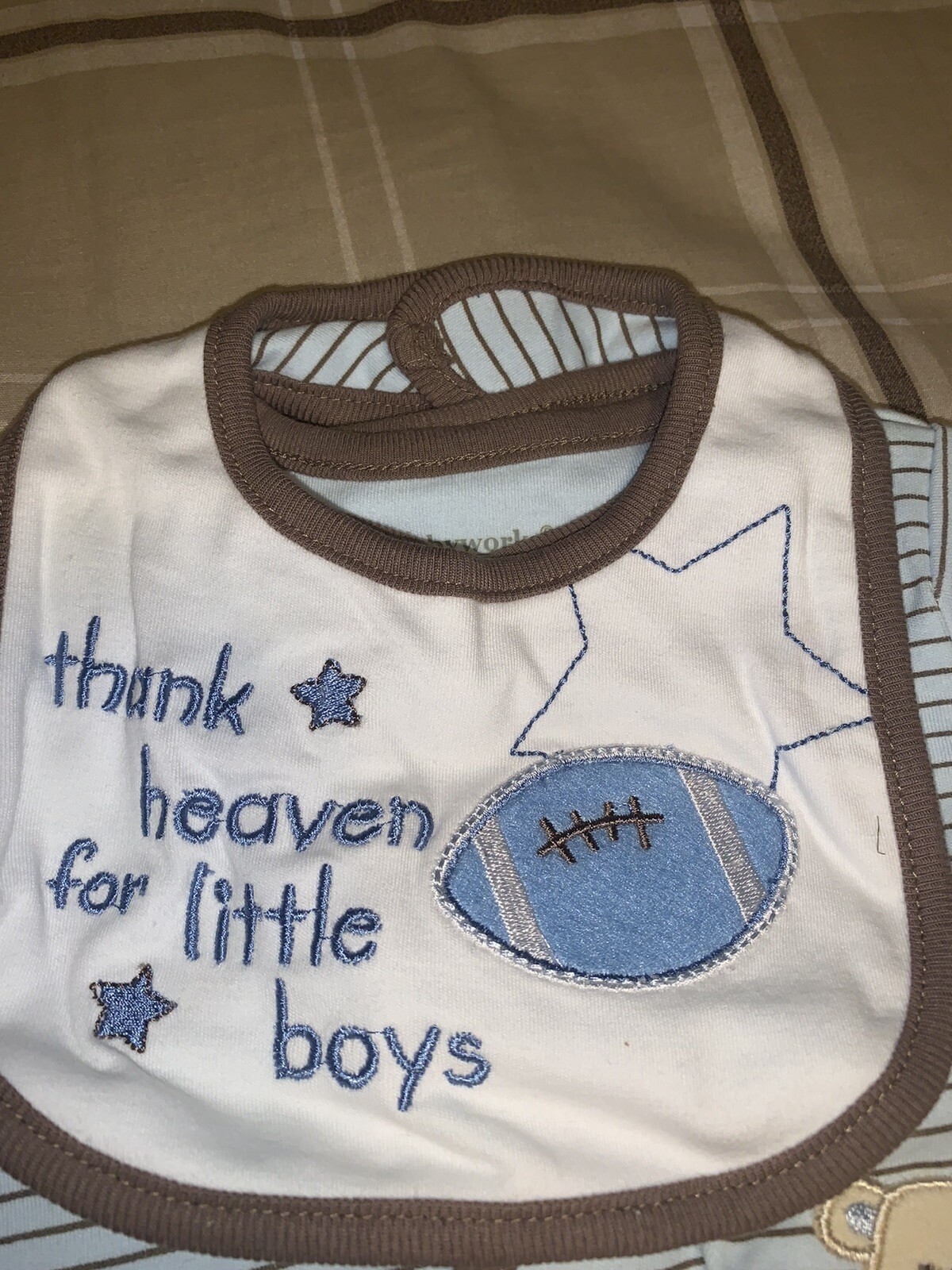 NWT Baby Boy Works Layette Set 5 Pc Jacket Bodysuit Pants Blanket Sz 0-3 Month