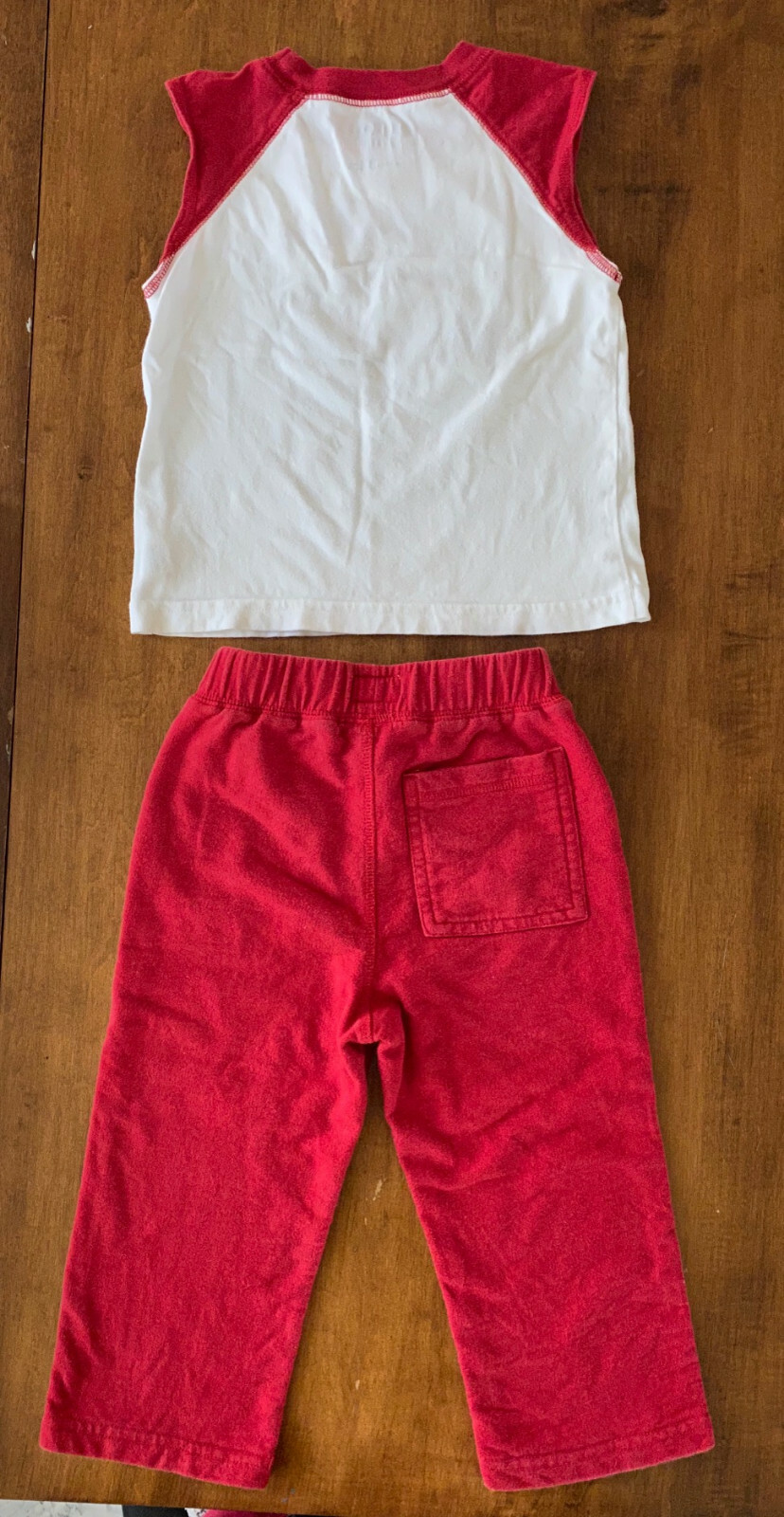 OSH KOSH B’GOSH FIRETRUCK SHIRT AND PULL ON PANTS Red White BOYS SIZE 24 MONTHS