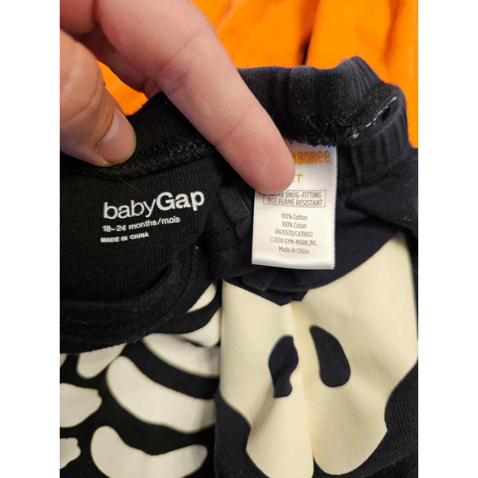 4 piece Halloween lot 9 months/ 18 month various sz brands seasonal skeleton