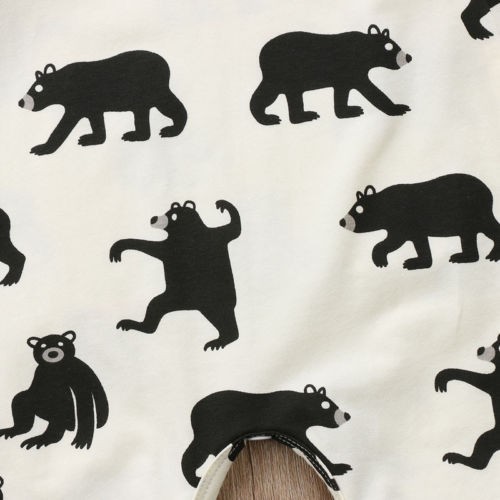 Cute Bear Newborn Baby Boys Girls Romper Tops Pants Jumpsuits Outfit Clothes Set