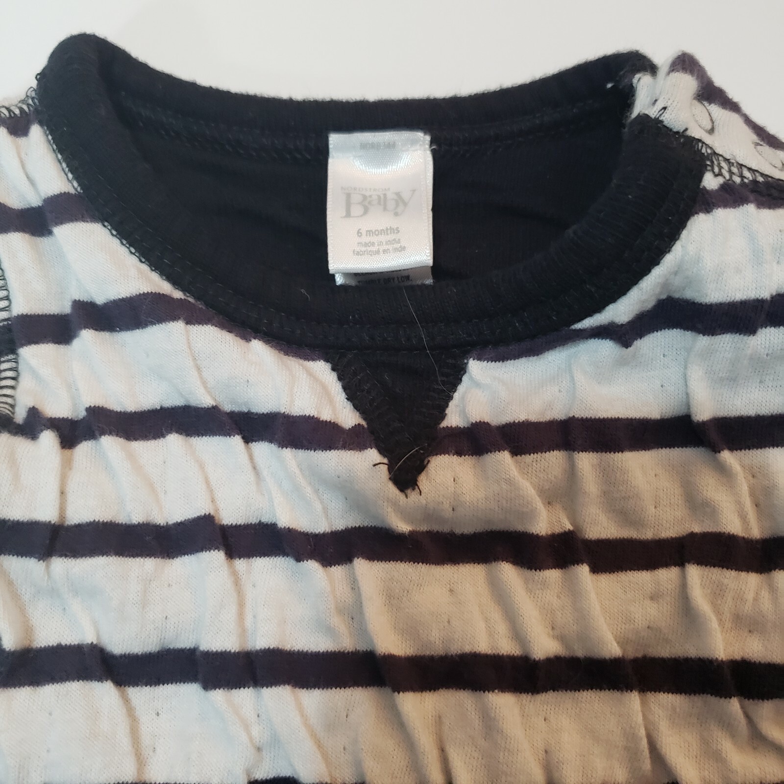 Nordstrom Baby Outfit Size 6 months Black and White Long Sleeve Shirt and Pants