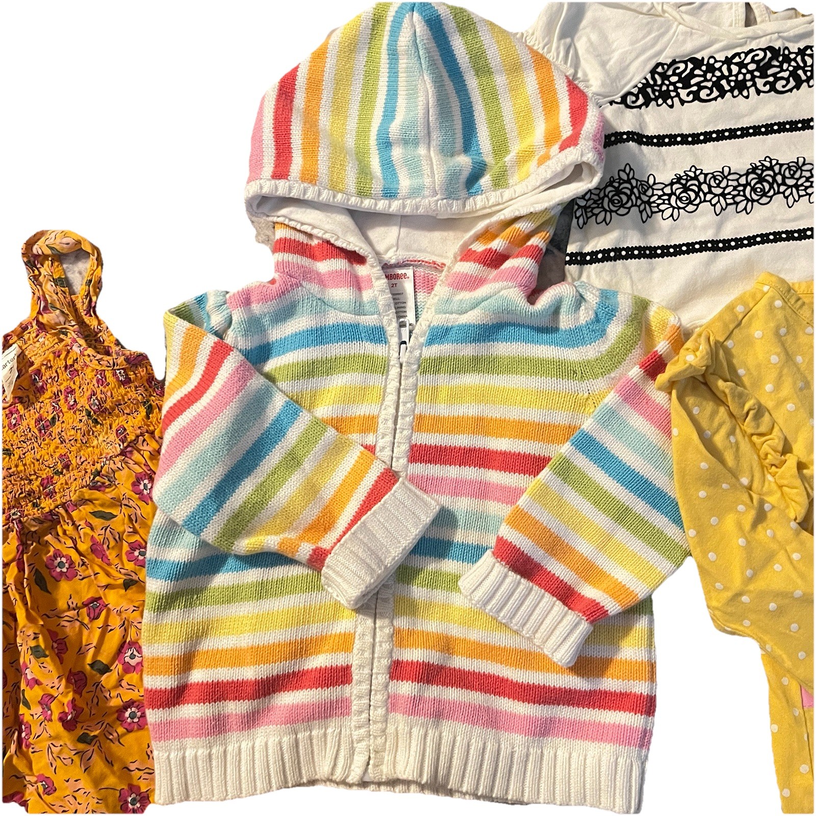 Girls 2T Clothing Lot Dresses Tops Hoodie Mixed Brands Spring Summer