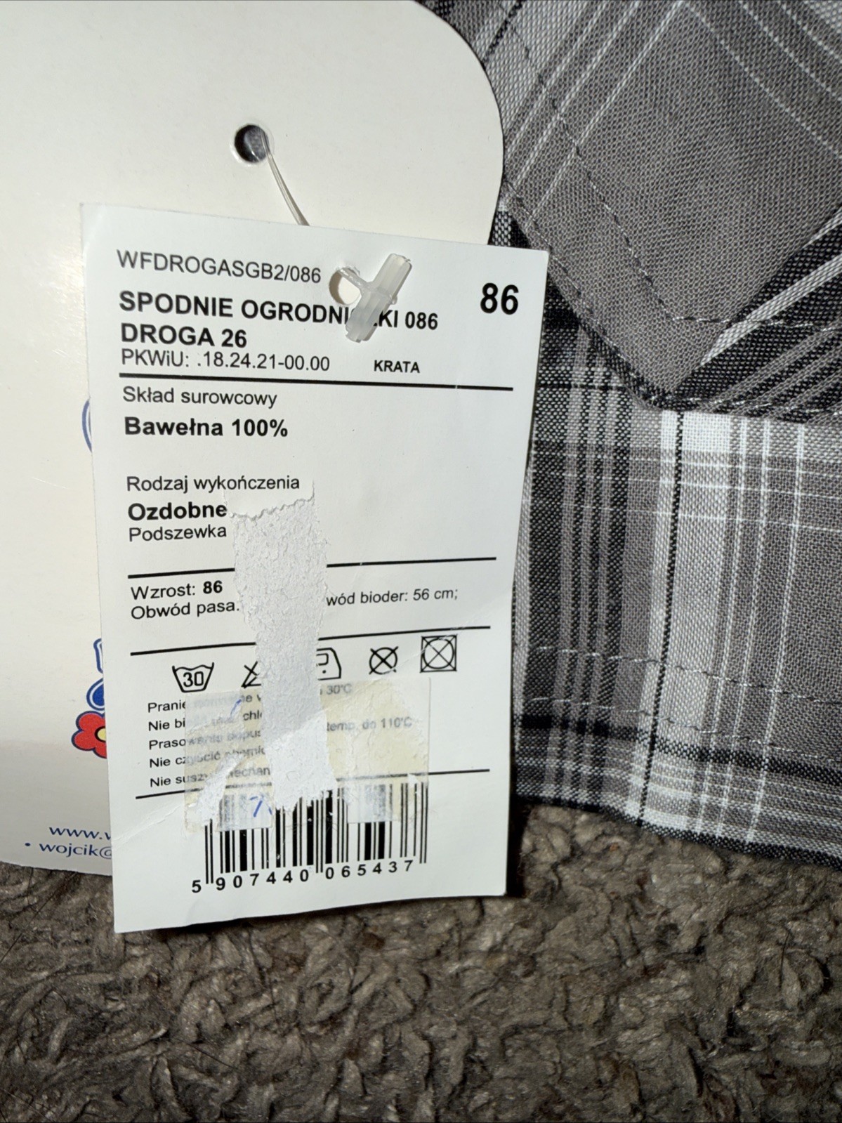 Wójcik Boys Gray Plaid Short Overalls Romper Construction Truck NWT Size 86/24M