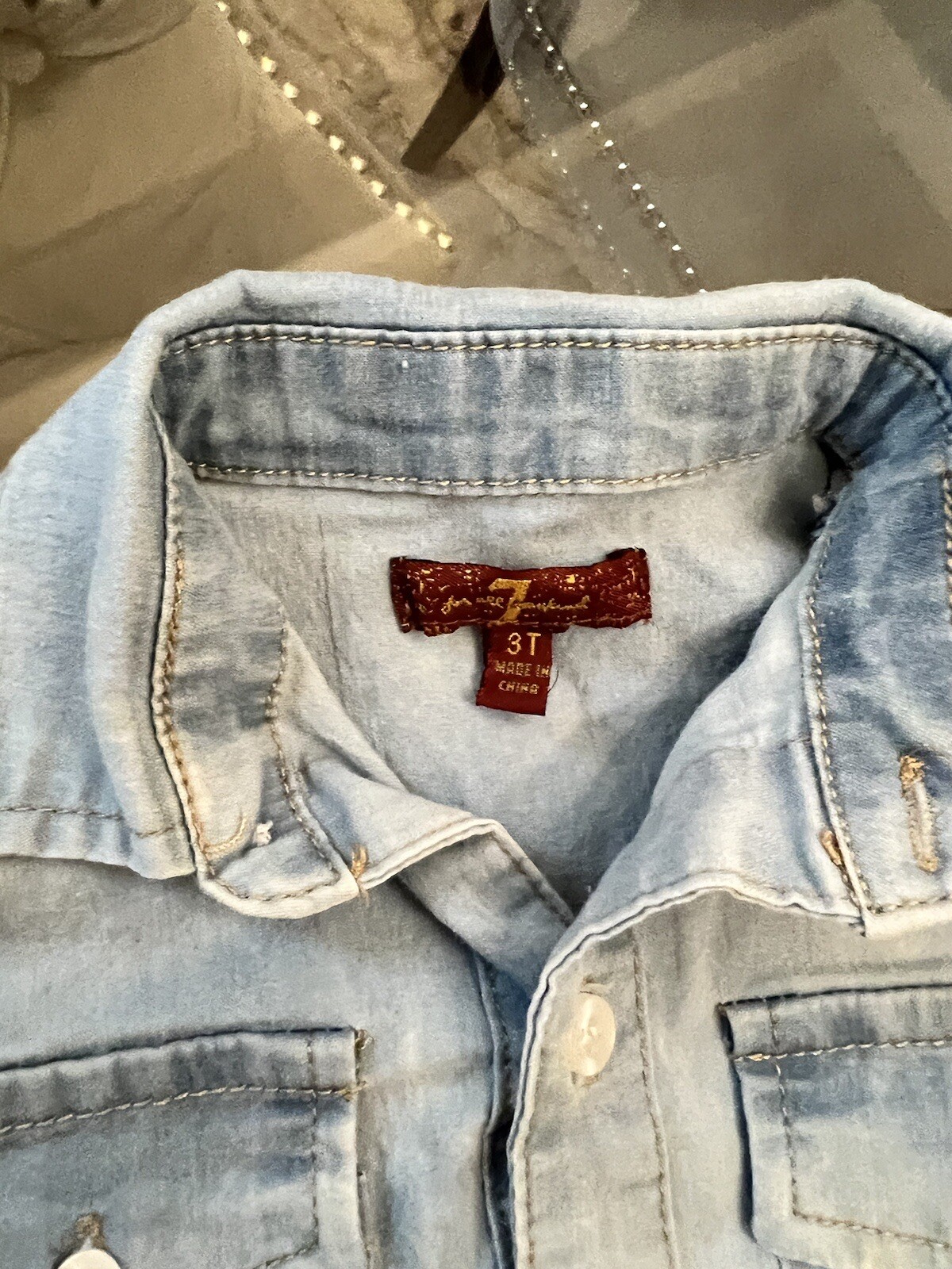 All Mankind 7 Jeans 2 Pieces Kids Outfit Pants And Shirt 3T
