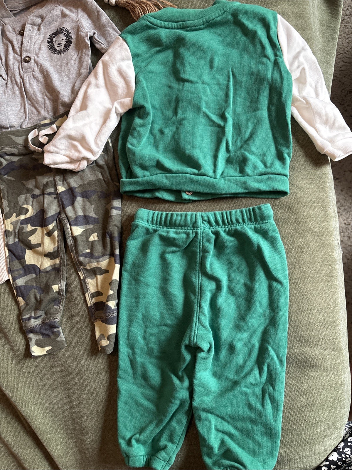 Old Navy Carters Gerber & Mom Baby Boy 6-9 Fall Winter Outfits Cute Dino Camo
