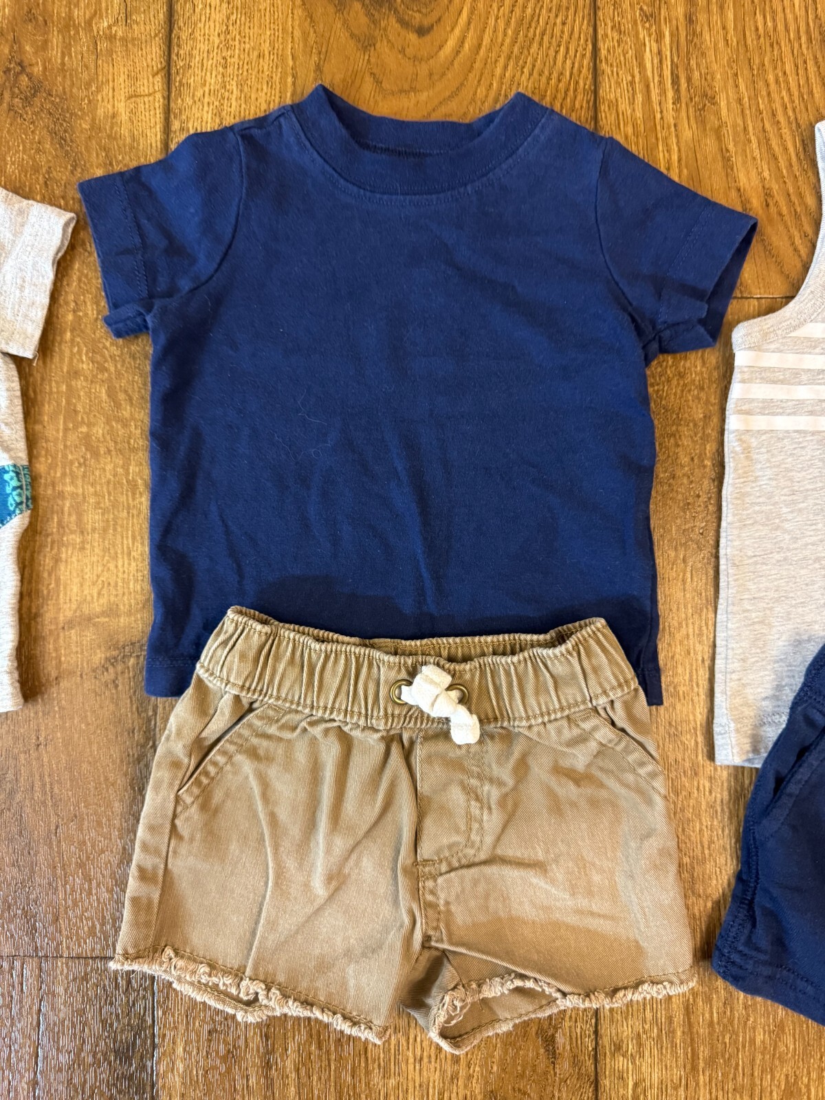 Baby Boy 3 Months Summer Clothes Lot Outfits Shark Navy Brown Gray Shorts Shirts
