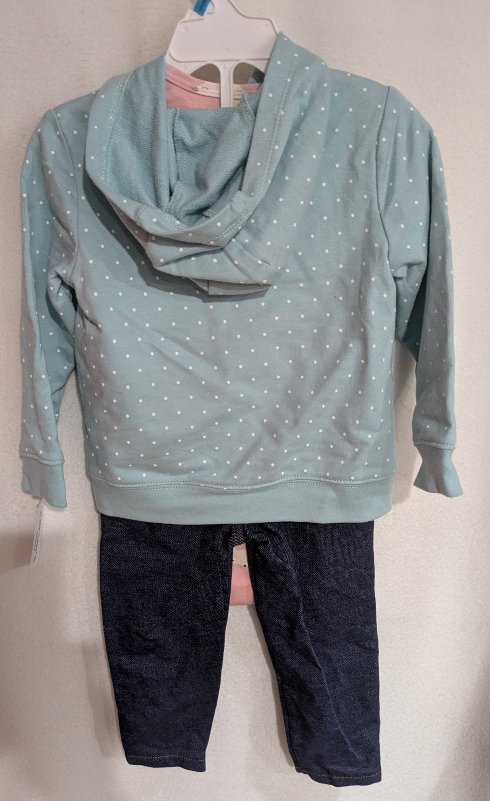 Carter’s Baby Girl Bunny Dots 3-Piece Jacket, Bodysuit & Pants Set – Size 24M