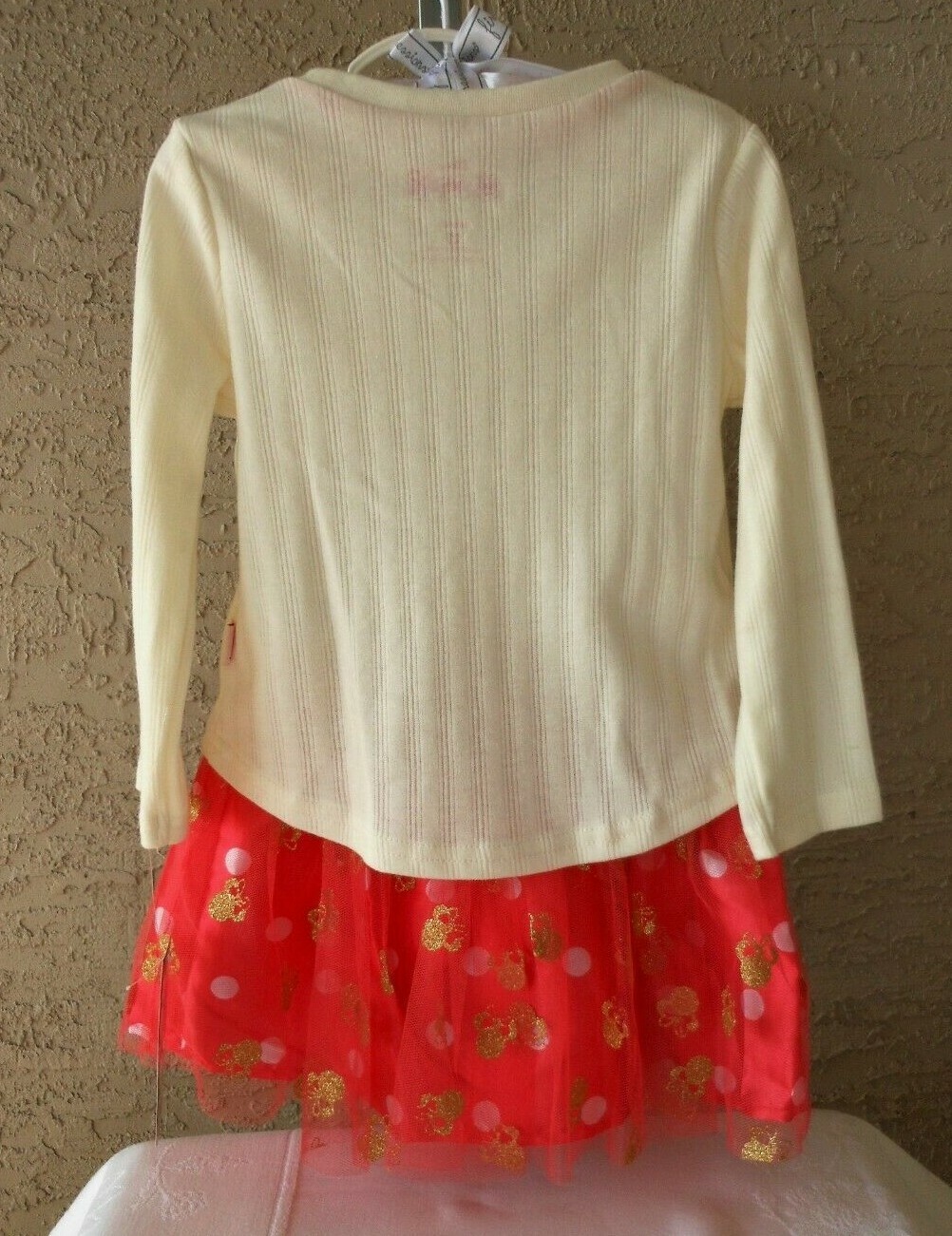 DISNEY MINNIE 2 Piece Set Top & Tutu Skirt Little Girls Toddler Size 2T