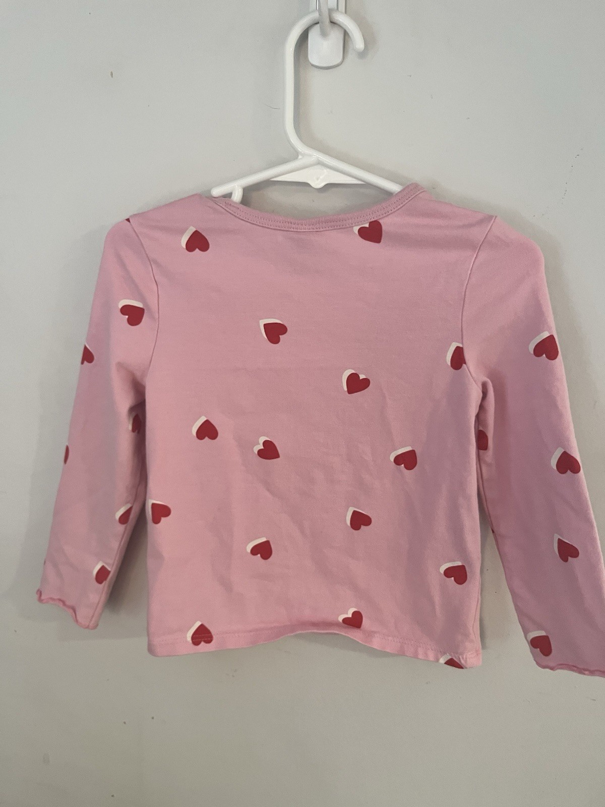 2T Toddler Girl Ms Rachel Insp Heart Jean Romper Hot Pink Ruffle & Heart Shirts