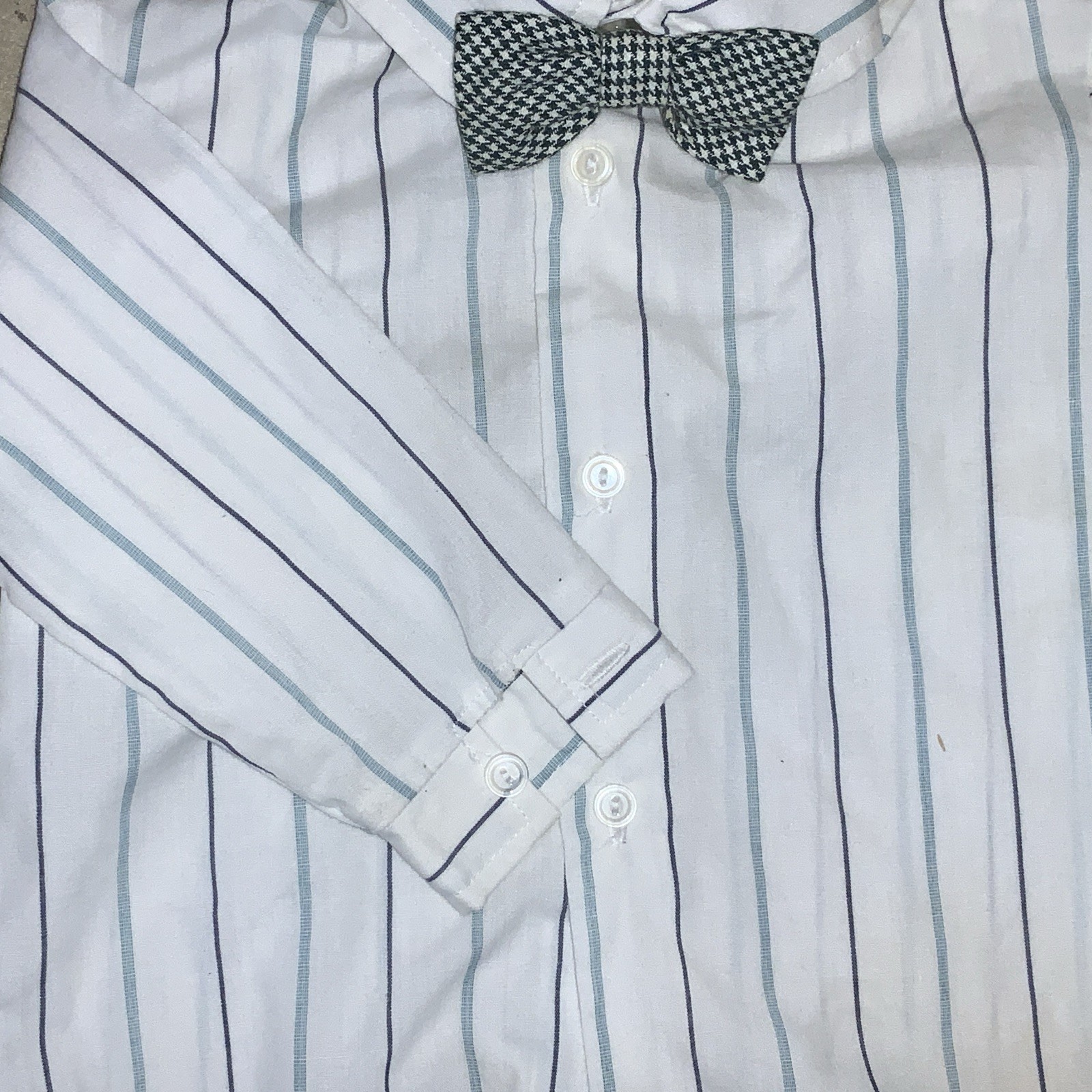Vintage Kids 4 Piece Plaid Outfit ~ Vest, Pants, Bow Tie, Shirt