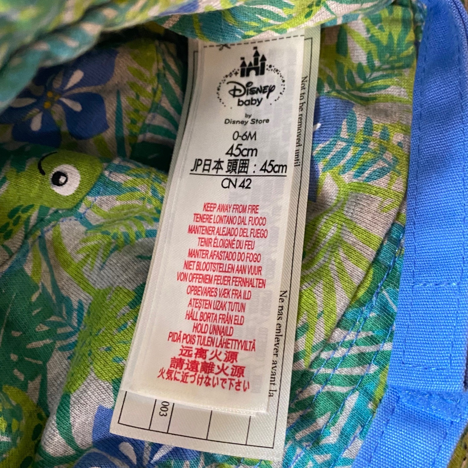 Disney Baby Stitch Bucket Hat 0-6M & Kate Mack Floral Swim Top 18M Swim Bundle