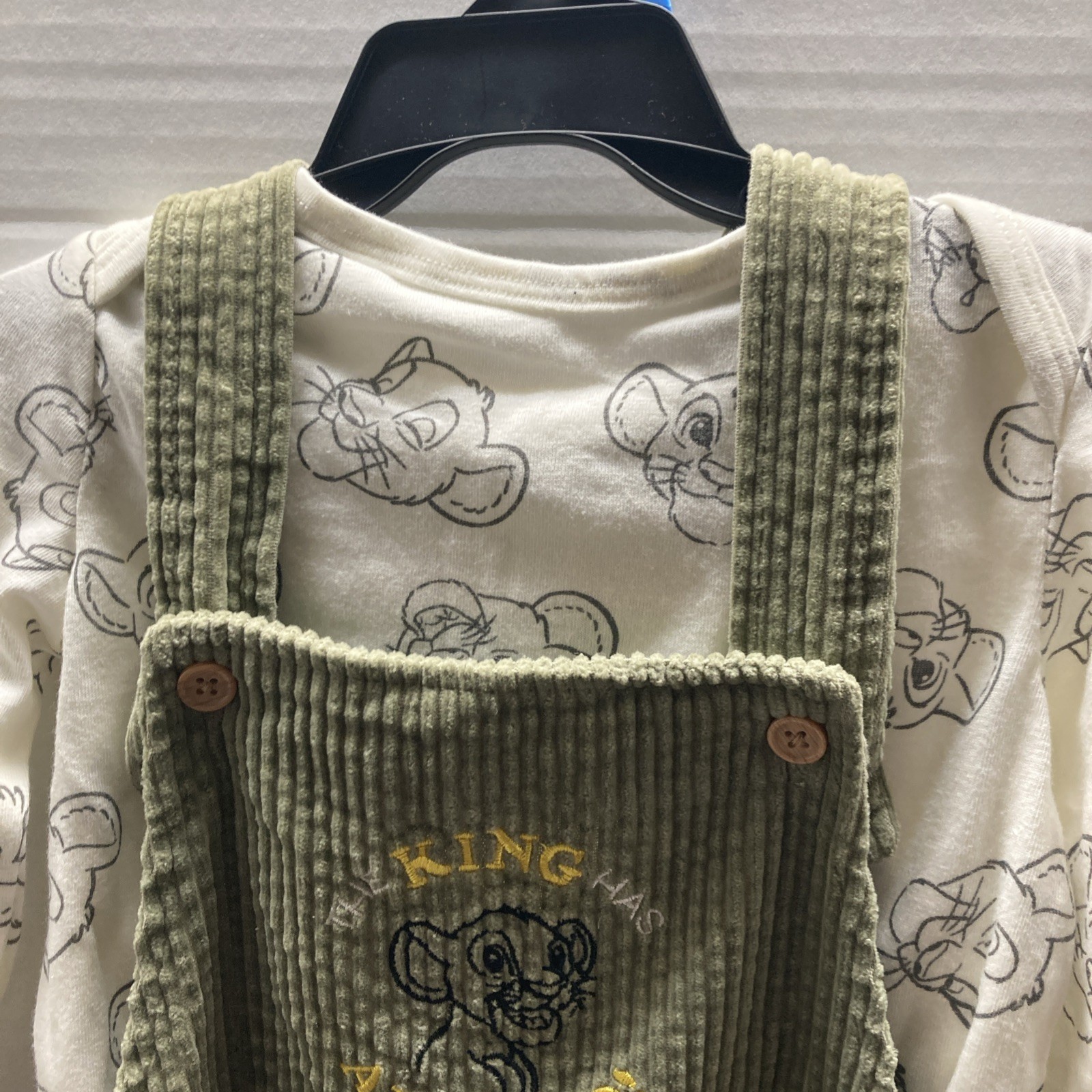 Disney Baby Simba 2 Piece Corduroy Set With Pockets Size 24 Months New