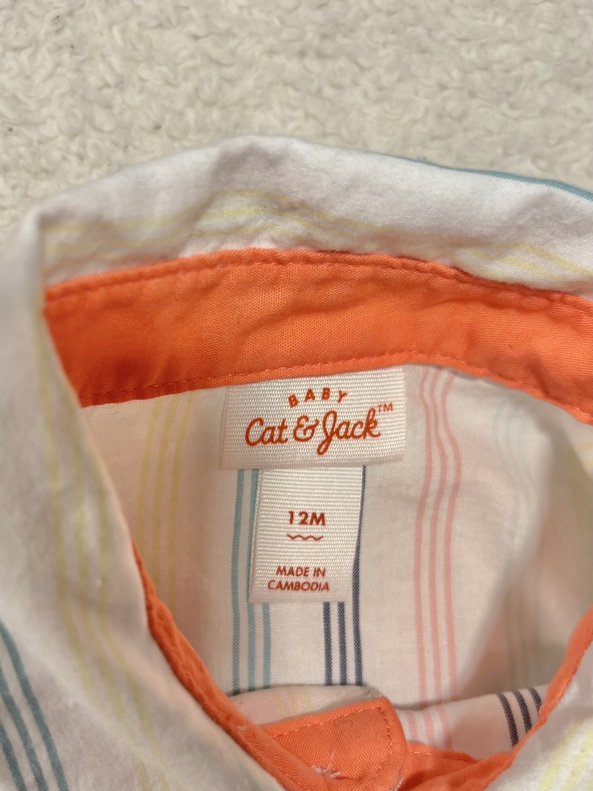 Cat & Jack Baby Boys 3pc Striped Top, Grey Vest & Bottom Set