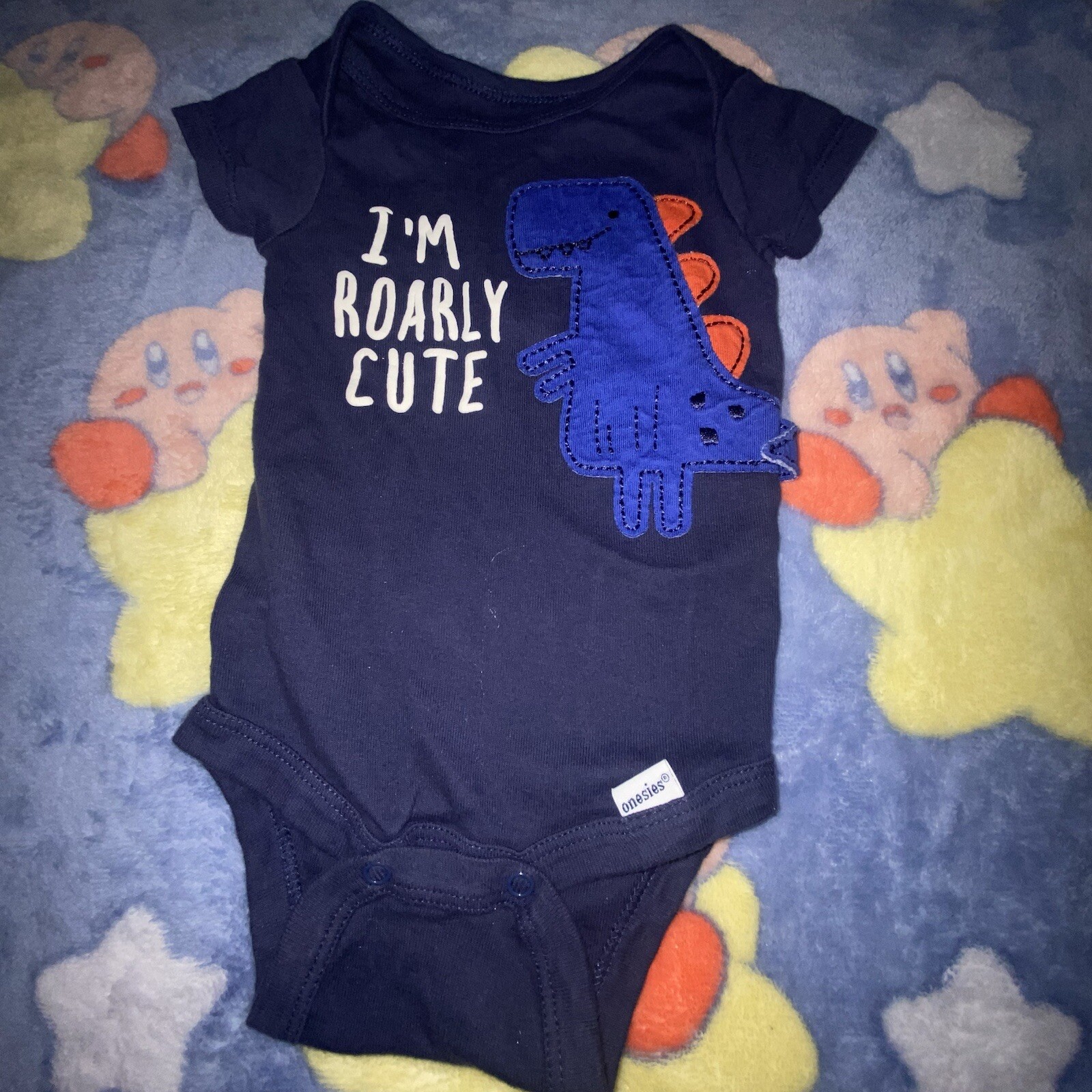 New Born Infant Baby Boy Outfit 0-3 Months Bodysuit Gerber Onesie Dinosaur Dino