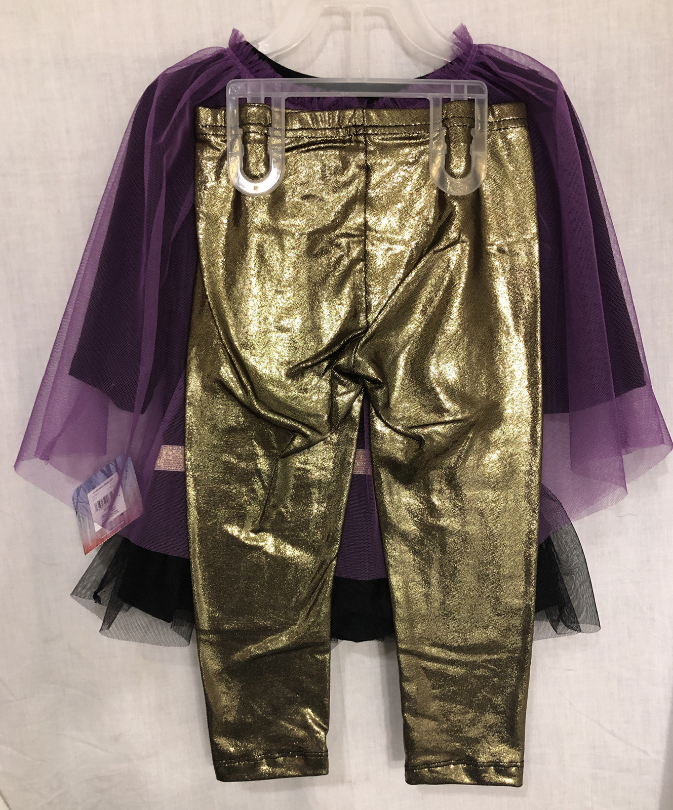 Frozen 2 Anna 2-Piece Set – Glittery Leggings & Top & Cape – 3T – NWT