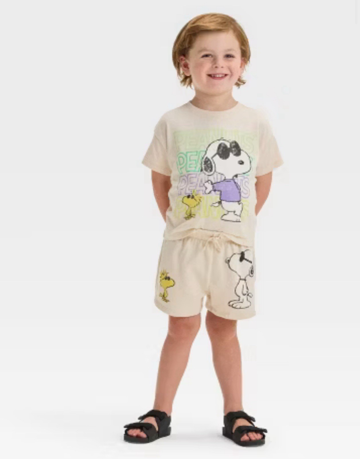 Snoopy Peanuts Two Piece Shorts/Top Set, Boys/Unisex 4T