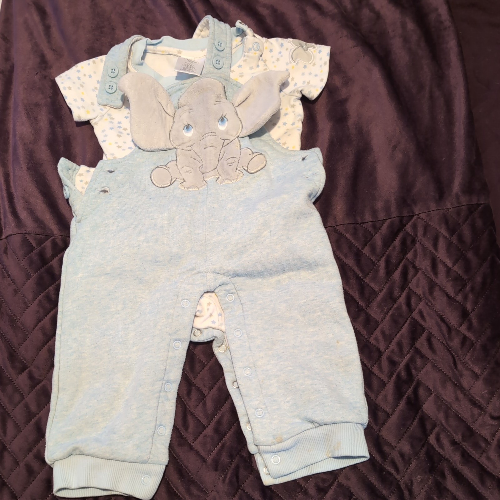 Disney Store Official Dumbo Dungaree Set 9 – 12 months *good condition*