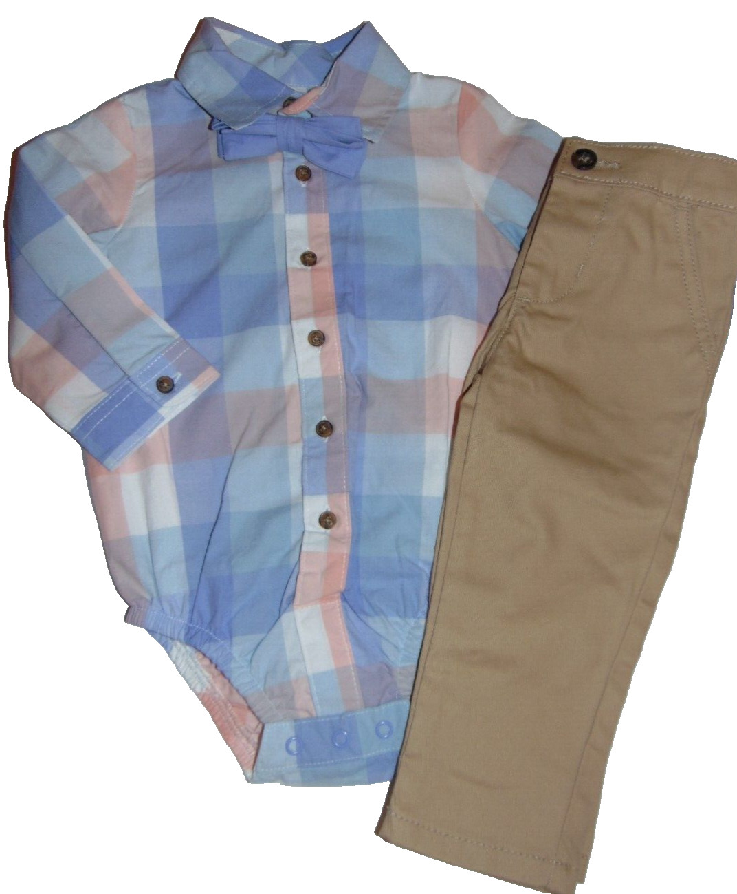 ~NWT Boys CARTER’S Plaid Outfit & Bow Tie! Size 12 Months Super Cute FS:)~