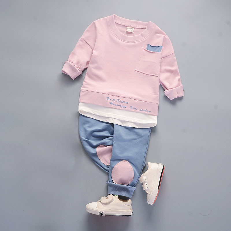 Baby Boys Girls 2pcs Tracksuit Outfits Cotton Tops+pants for Toddler Boys Casual